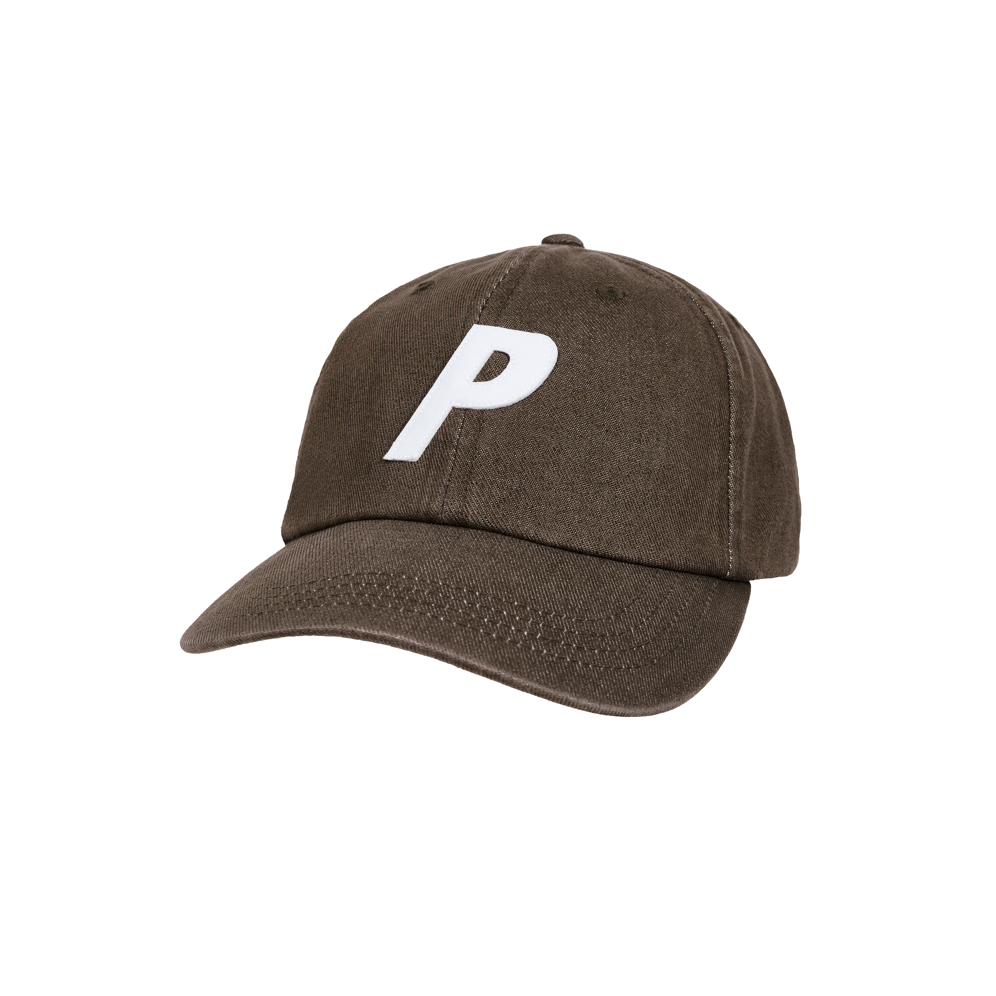 BLEACHED DENIM P 6-PANEL BROWN