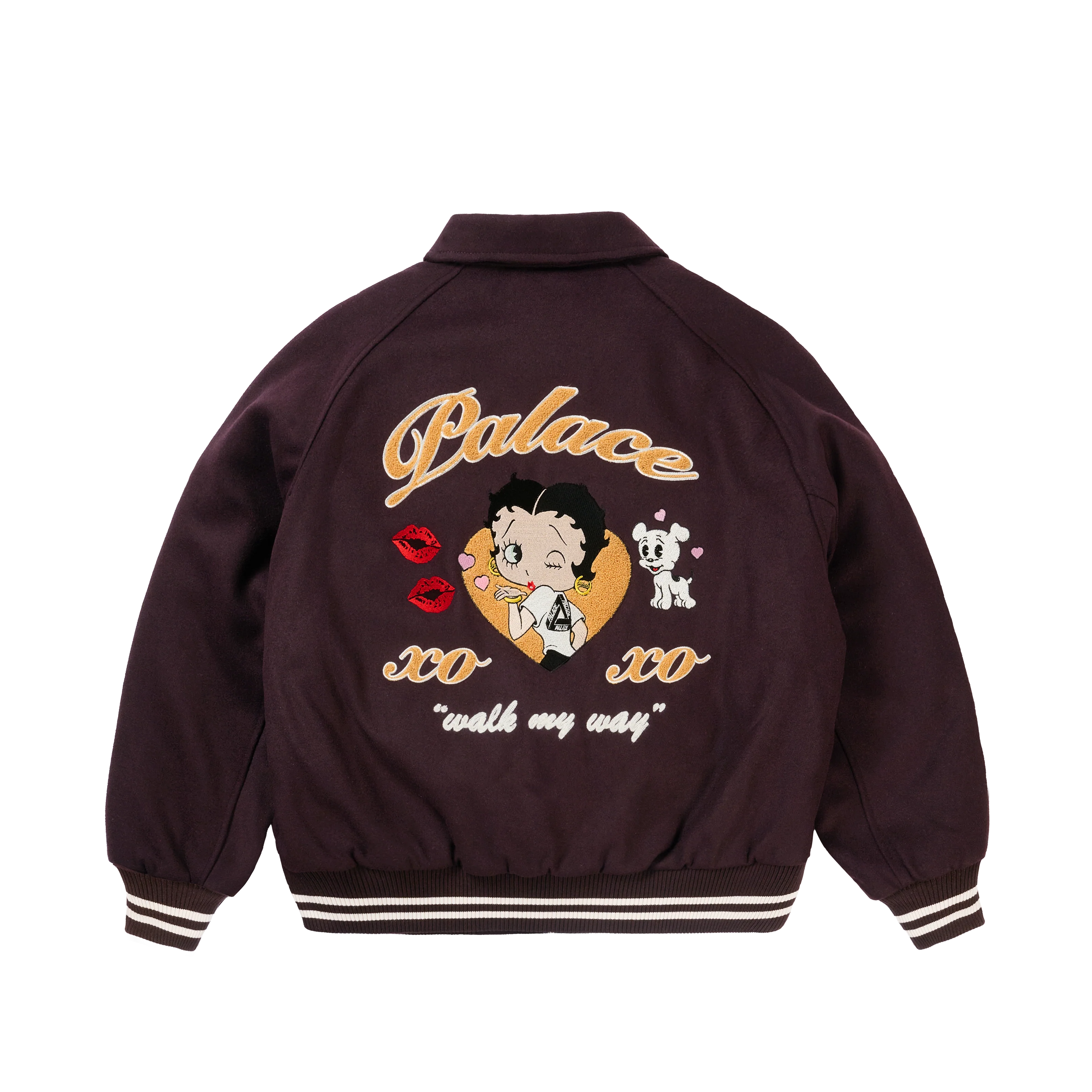 BETTY BOOP VARSITY JACKET BROWN