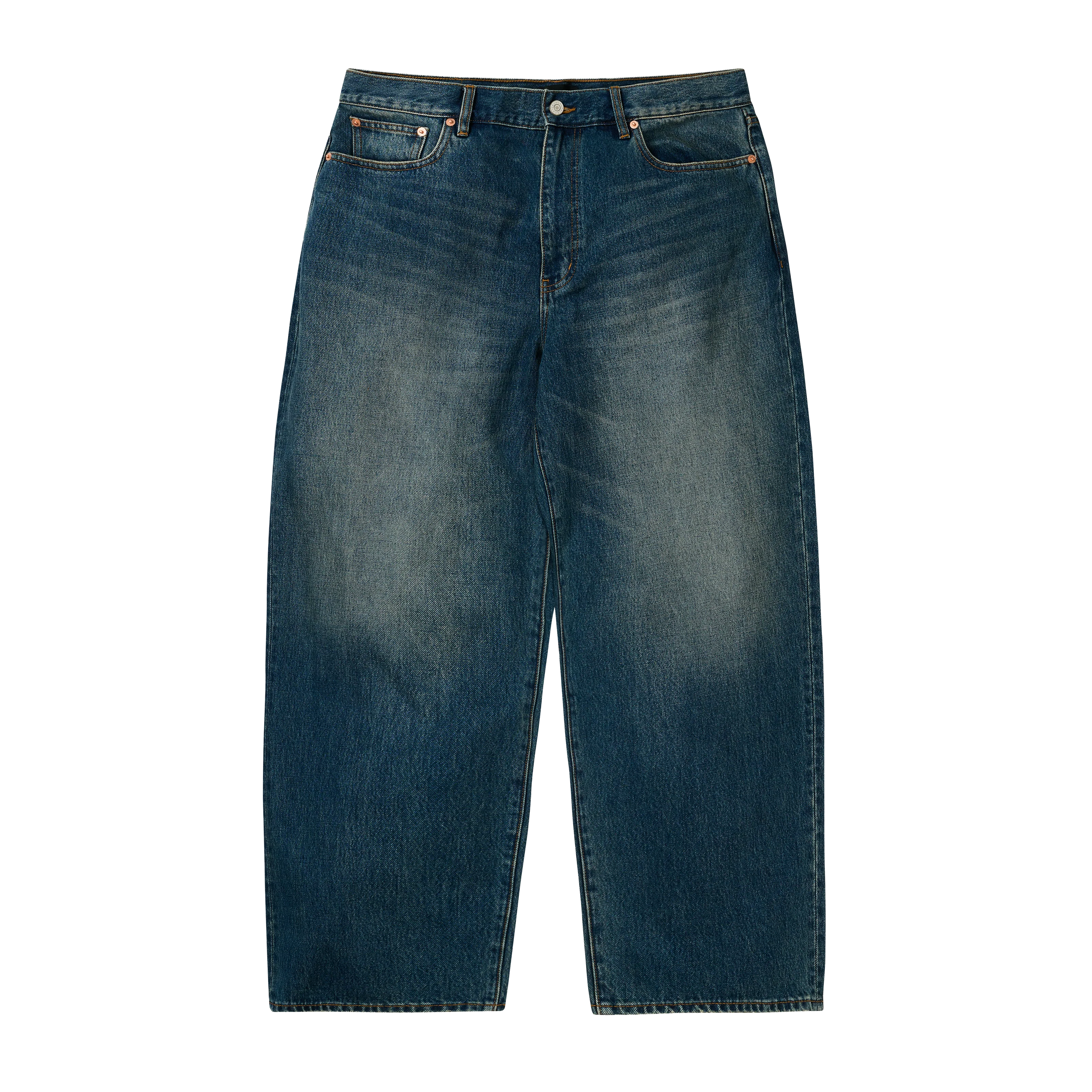 P90 BAGGY JEAN DARK STONEWASH INDIGO