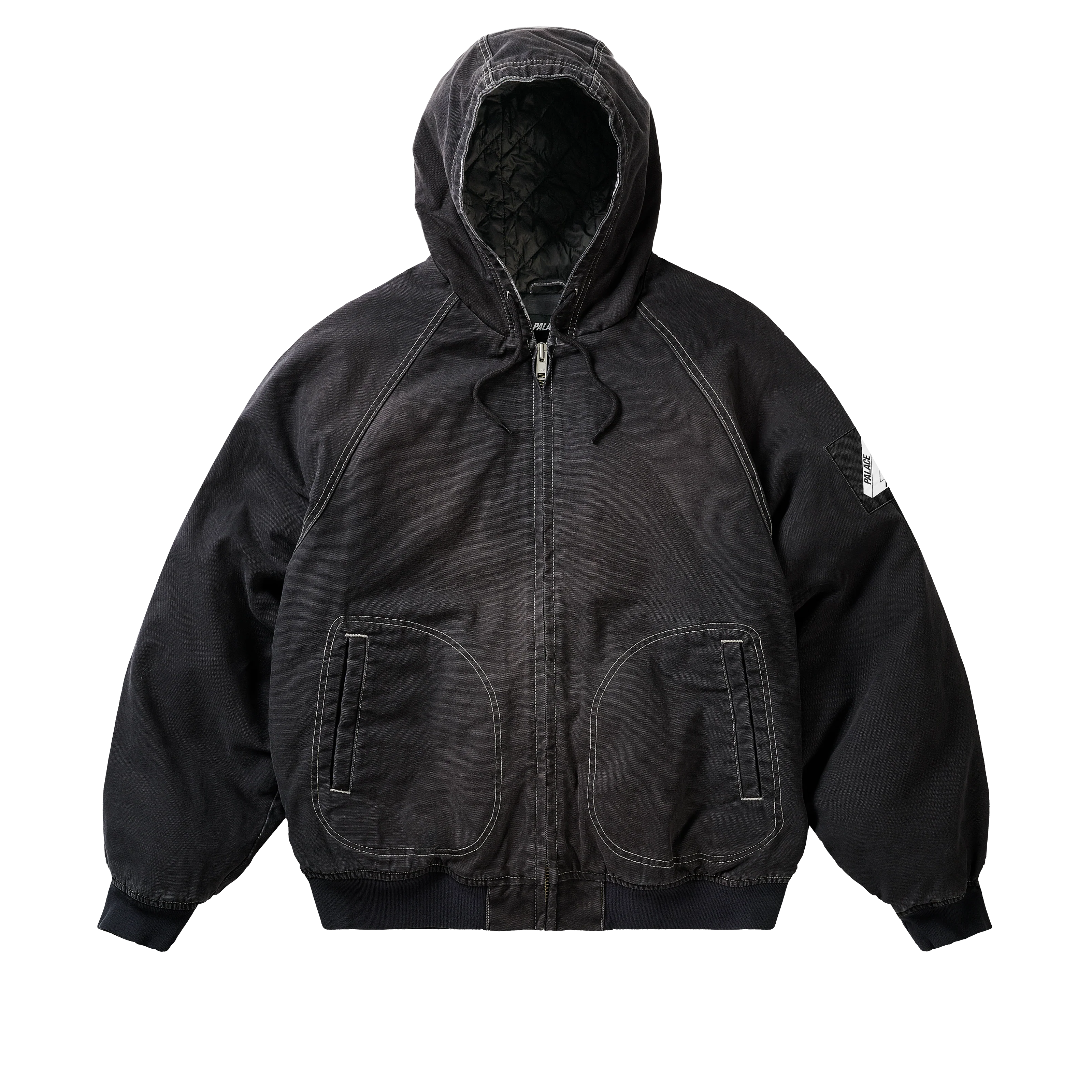 10 OZ HOODED CANVAS JACKET BLACK