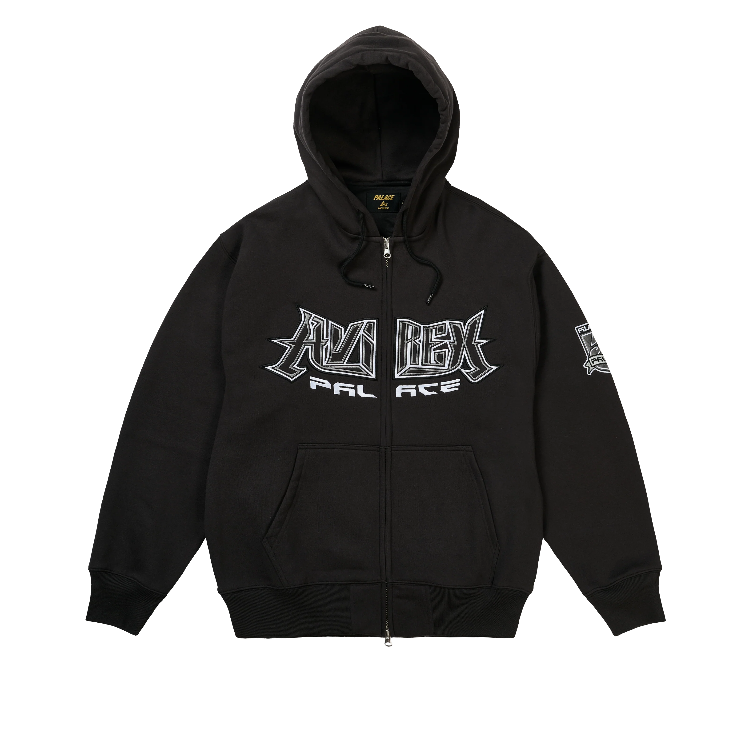 PALACE AVIREX ZIP HOOD BLACK