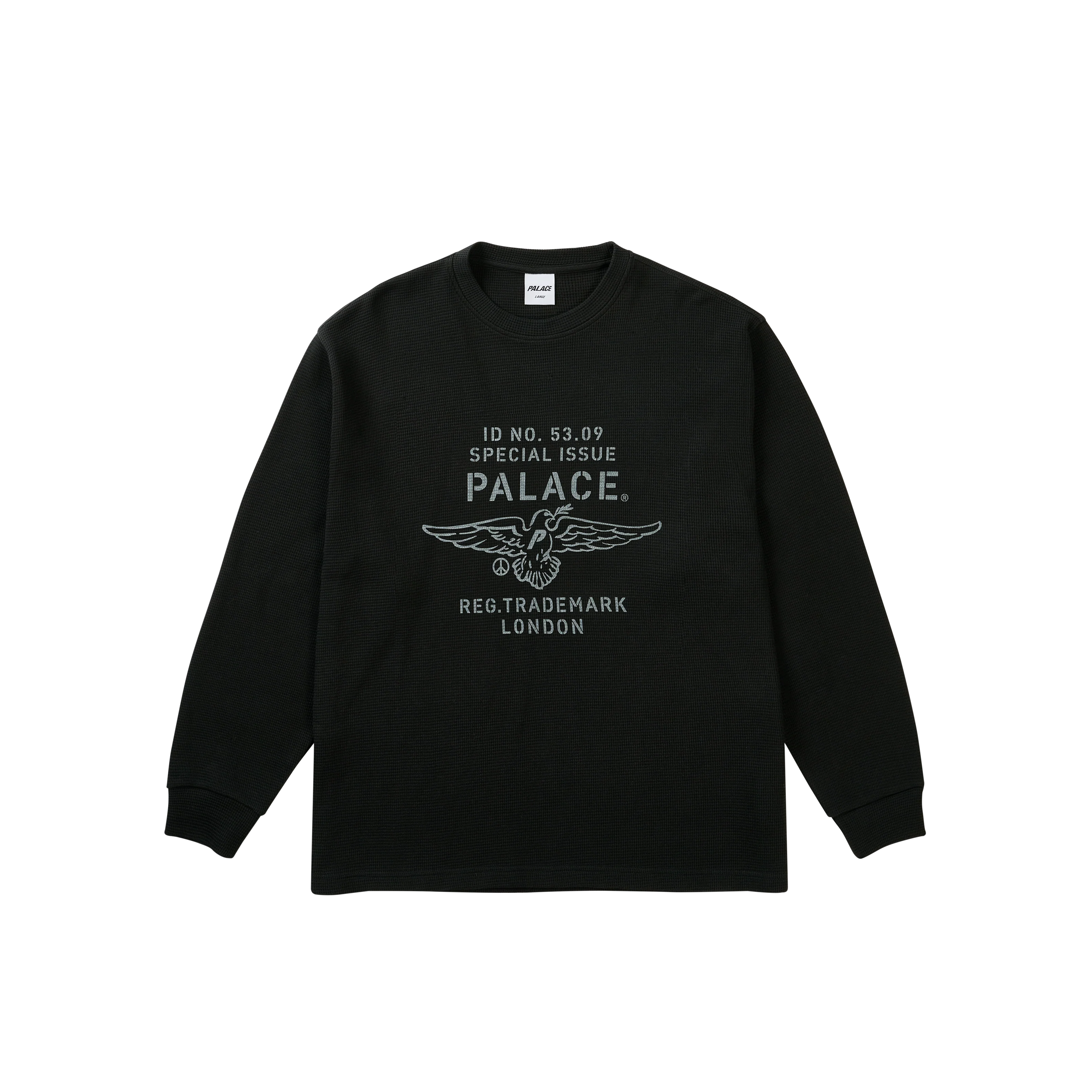 DOVE STAMP WAFFLE LONGSLEEVE BLACK