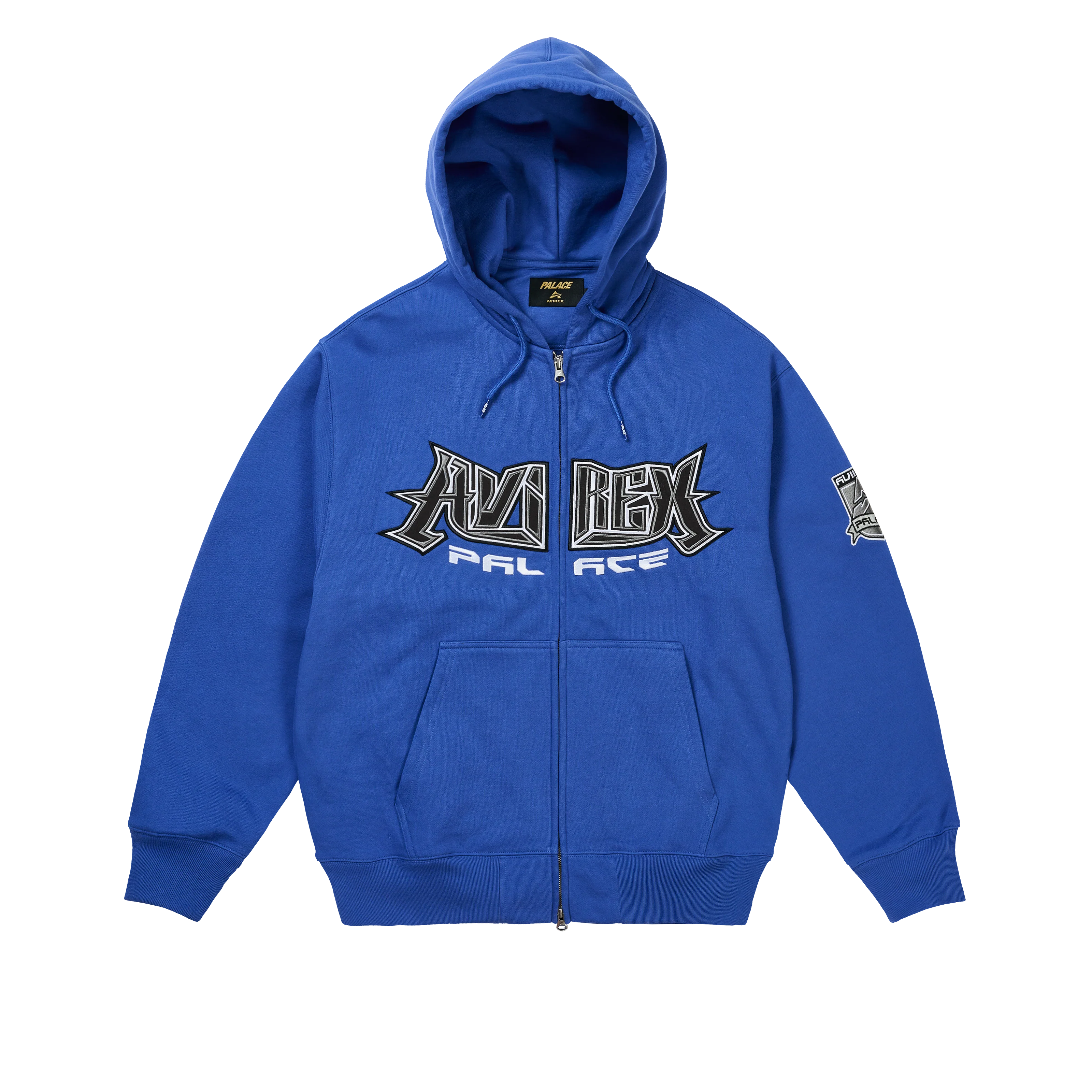PALACE AVIREX ZIP HOOD BLUE