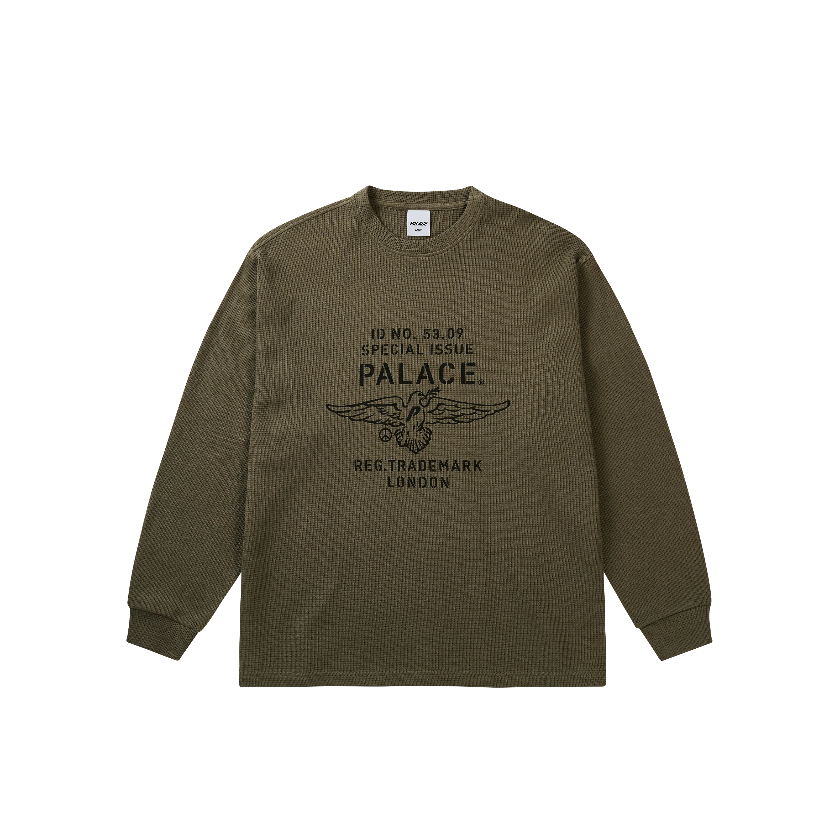 DOVE STAMP WAFFLE LONGSLEEVE ARMY OLIVE