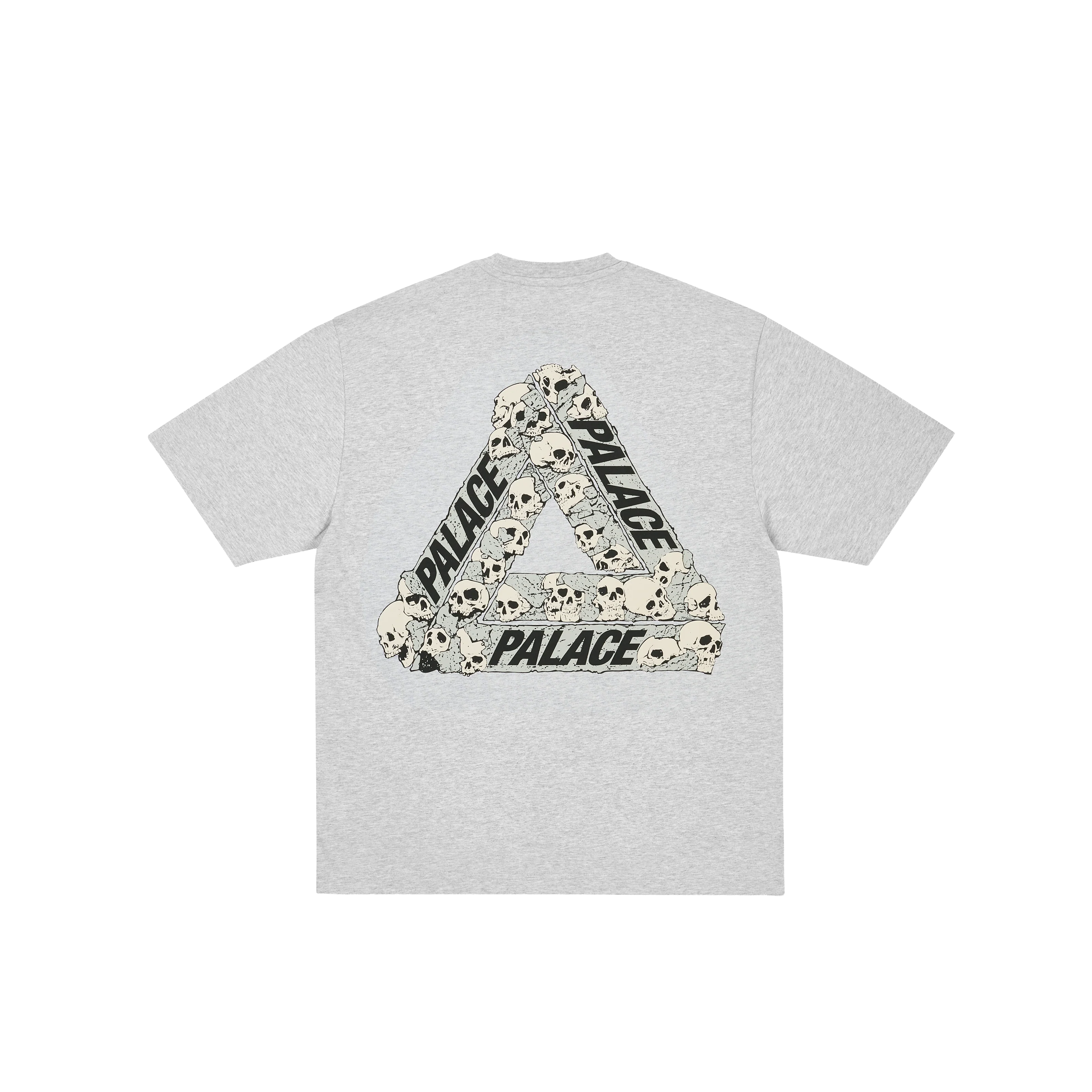 SKULL TRI T-SHIRT GREY MARL