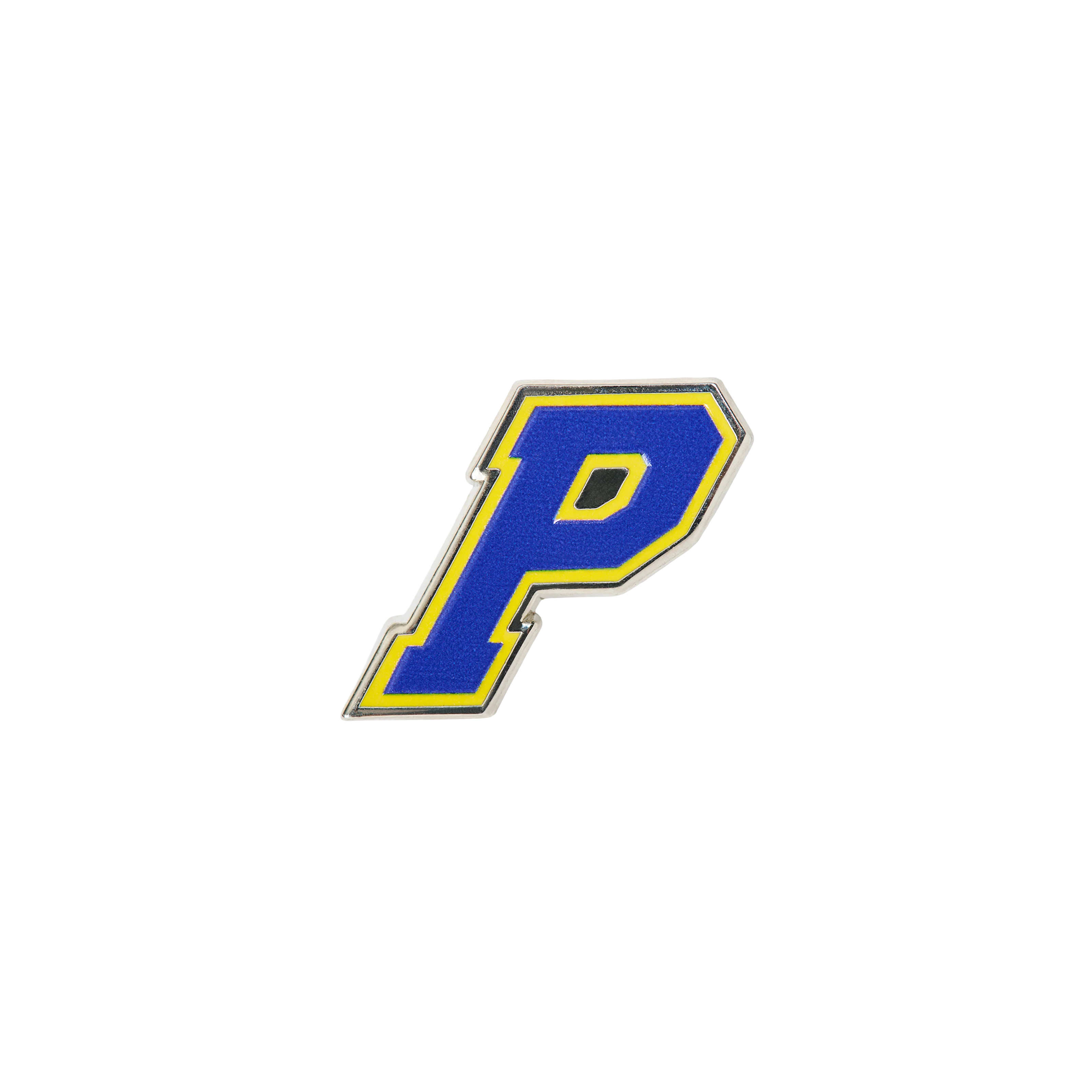 COLLEGE P PIN BADGE YELLOW / BLUE