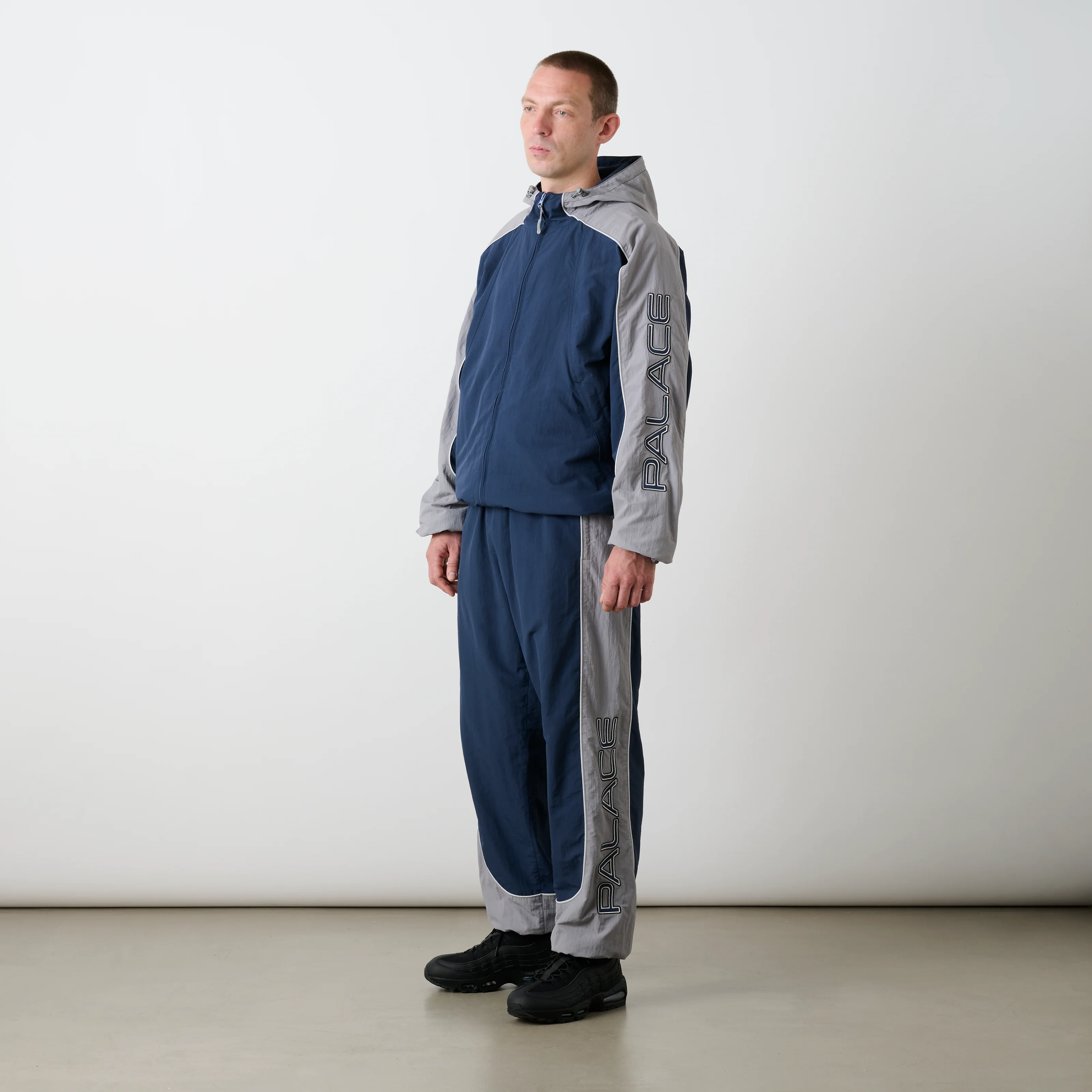 PIPED SHELL JACKET NAVY