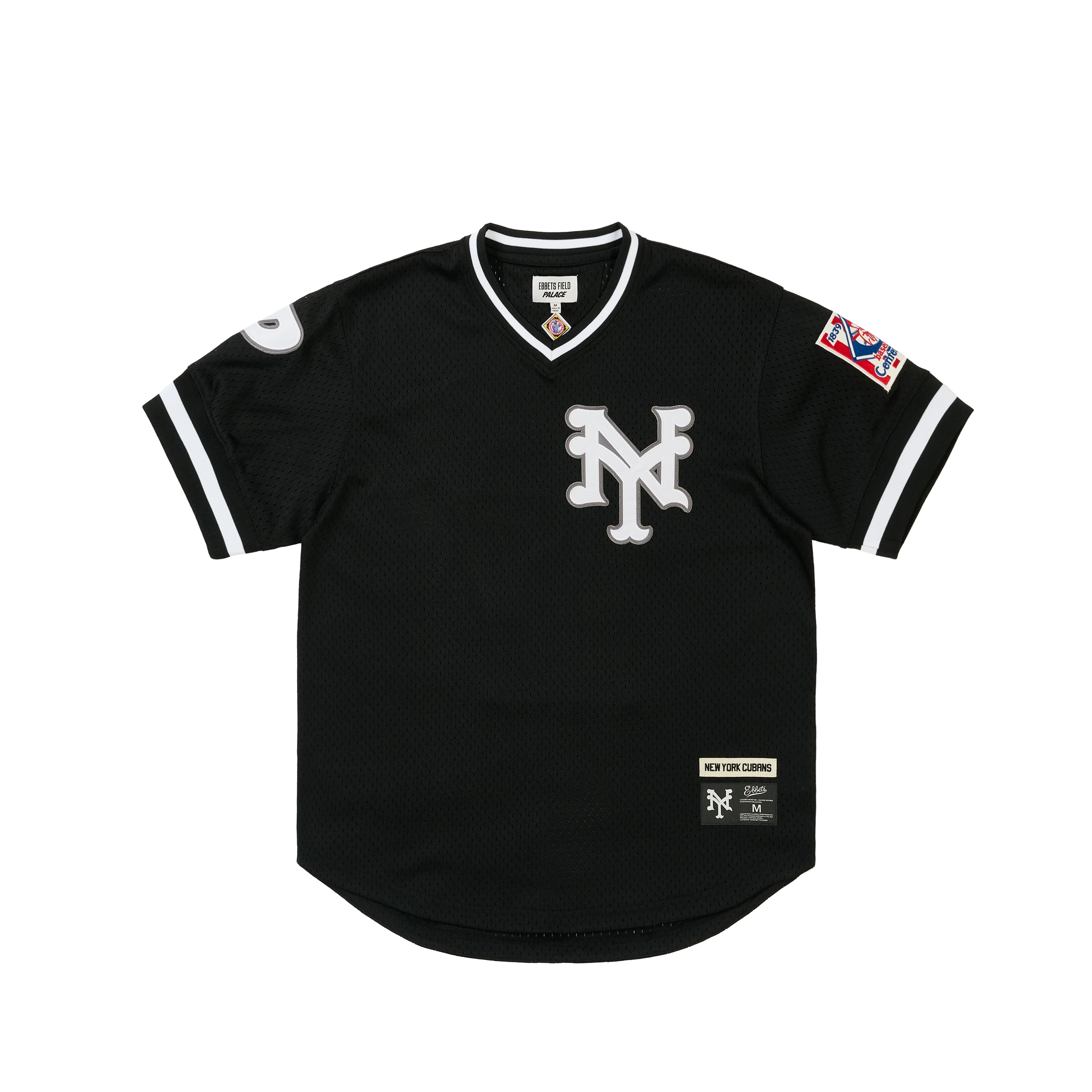 PALACE NEW YORK CUBANS MESH V-NECK JERSEY BLACK