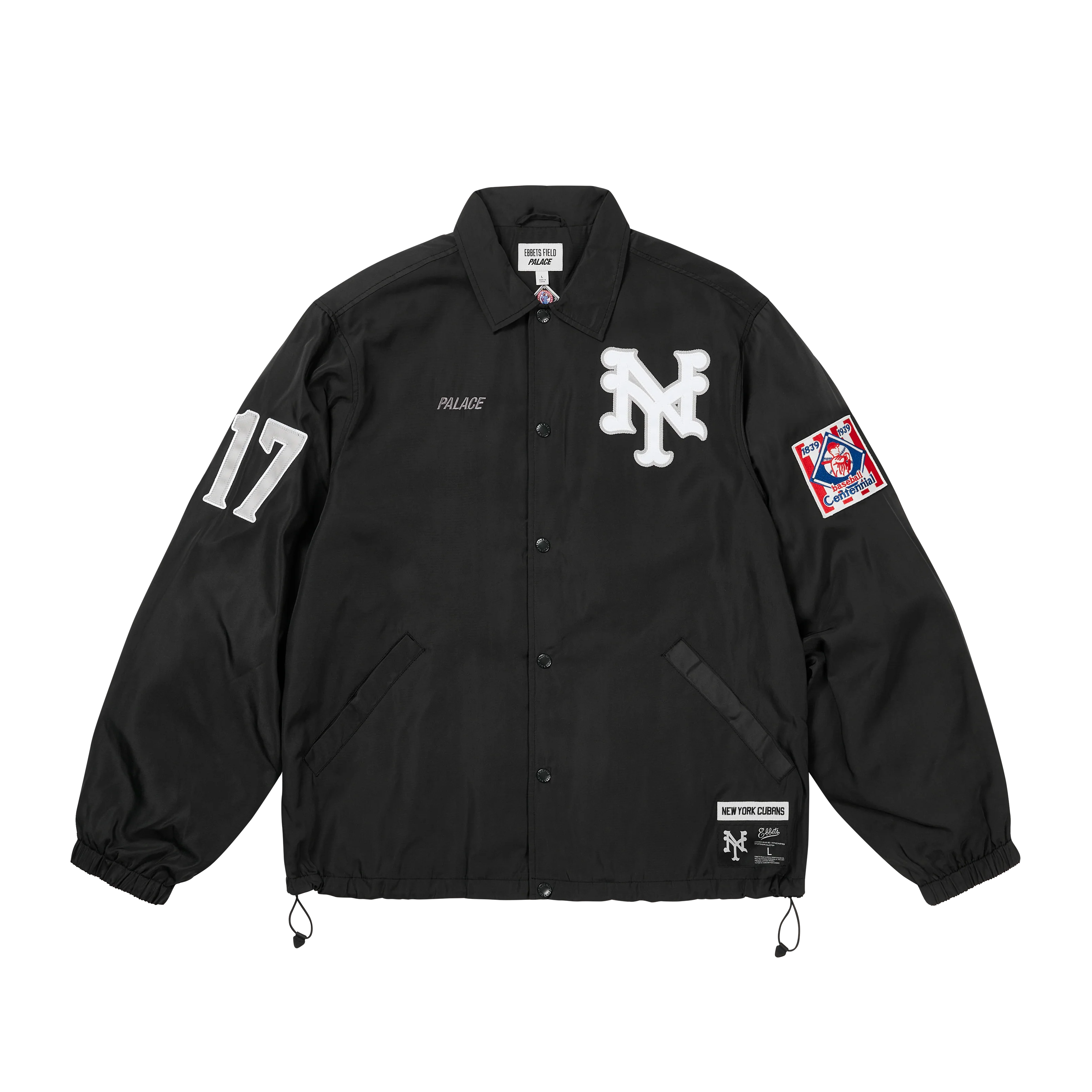 PALACE NEW YORK CUBANS COACH JACKET BLACK