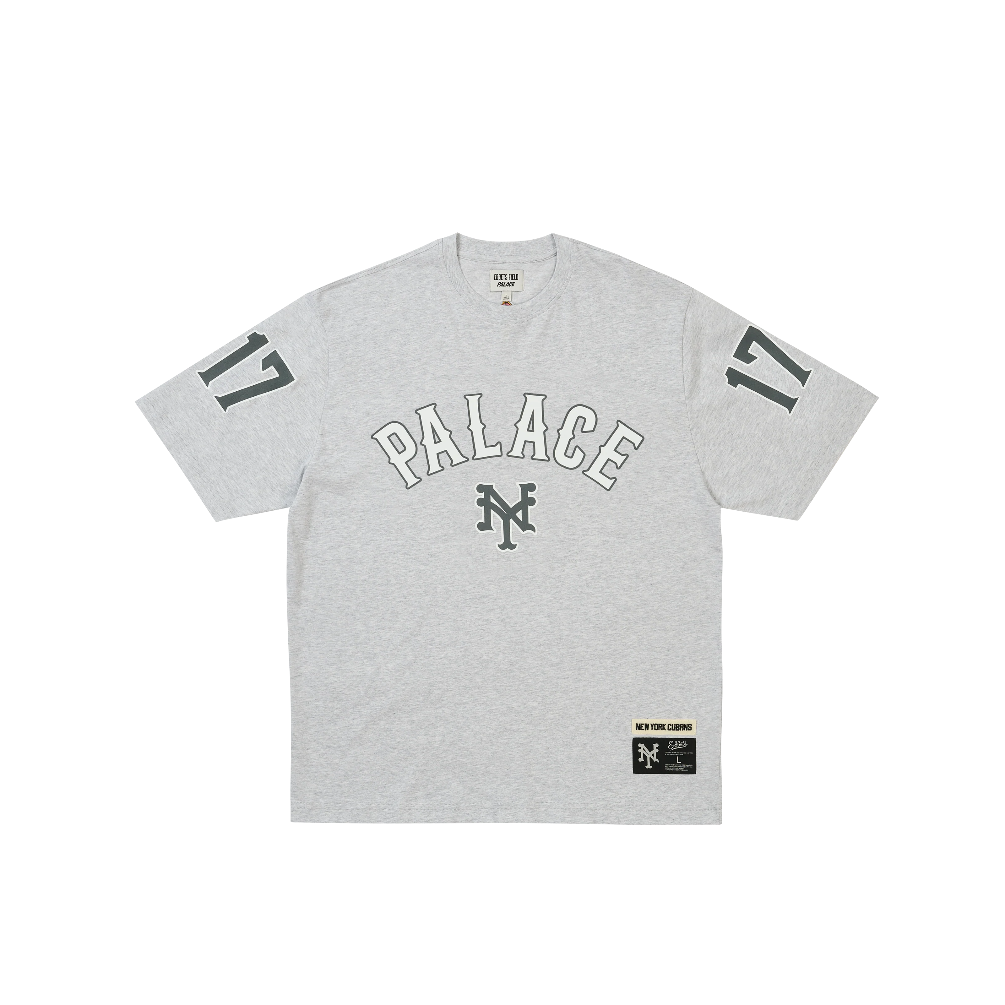 PALACE NEW YORK CUBANS T-SHIRT GREY MARL
